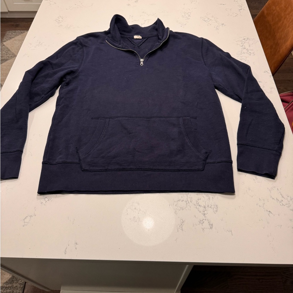 GAP lived in quarter zip navy pullover sweater